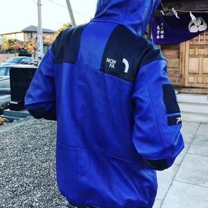 yg supreme 18fw tnf the north face leather 联名皮质冲锋衣