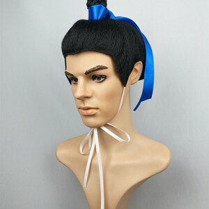 武士头假发男生道士假发帽子男士舞台表演道具古装代男子书生m