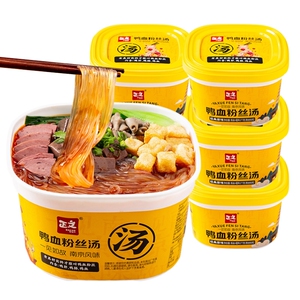 正文鸭血粉丝汤桶装南京风味老鸭汤鸭杂粉红薯粉正文鸭血粉汤丝