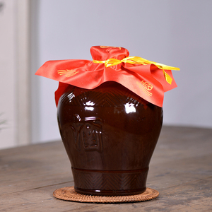 宜兴陶瓷酒瓶五斤大口酒字空瓶白酒仿古五斤装古风密封高档家用