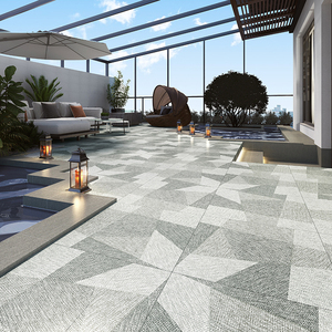别墅庭院地砖院子瓷砖室外楼顶花园露台地板砖仿布纹户外防滑现代