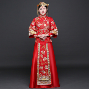 baby杨颖同款秀禾服龙凤褂中式婚纱礼服传统新娘