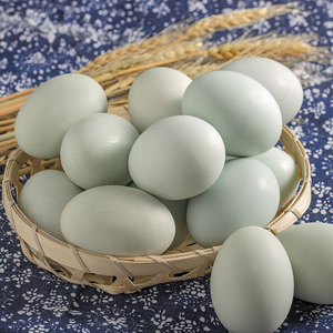土鸭蛋正宗农家散养绿壳鸭蛋新鲜大个水麻鸭鸭蛋青皮生鸭蛋30枚