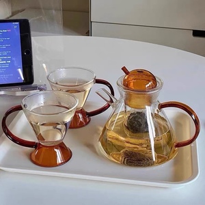 玻璃茶壶茶具套装杯泡茶下午茶家用耐热耐高温轻奢高档水果冷水壶