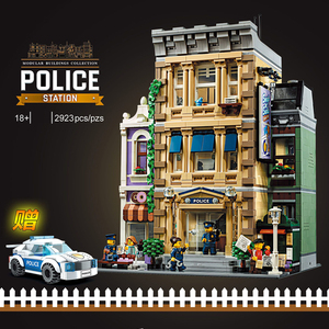 乐高积木城市街景系列10278警察局消防总局建筑模型男孩拼装玩具
