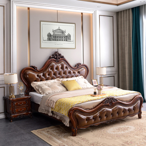 欧式床双人床主卧公主床现代简约风格全实木红木高档豪华奢华法式