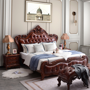 双人床主卧红木欧式