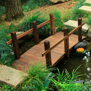 户外室内阳台庭院花园碳化木防腐木木桥木拱桥小木桥景观桥装饰桥