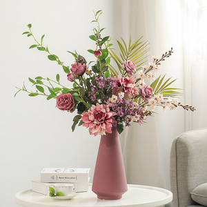 简约现代花瓶客厅摆件假花花束仿真花装饰花艺摆设绢花餐桌插花
