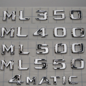 适用于奔驰老款车标ML400 ML350改装ML500字母标后尾排量标志车贴