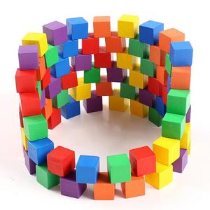 100粒正方体木头小积木木制立方体木质蒙氏数学教具儿童益智玩具