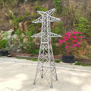 订制大型铁艺高压电塔电力铁塔模型电缆线输电型干字塔酒杯塔摆件