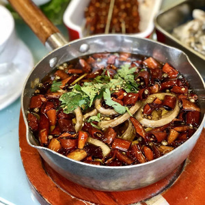 农家乐创意东北马勺菜意境菜特色餐具个性创意水勺盘子复古铝盆菜