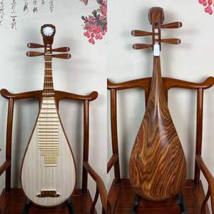 琵琶乐器雕刻琴头大果木绿檀木,琴头样式可定制各种木料