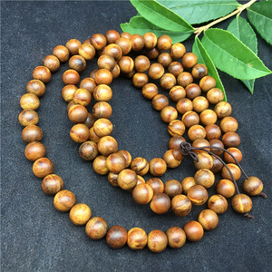 印尼贡木10*108颗黄年糕手串玉化星空手链佛珠饰品男女配饰文玩