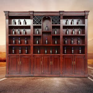 白酒展示架实木