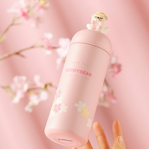 杯具熊保温杯男女学生儿童可爱仙女办公室不锈钢水杯樱花便携水壶