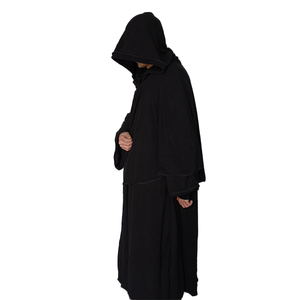 欧洲中世纪连帽斗篷隐士黑衣人魔法袍修士袍巫师服法师服装出租