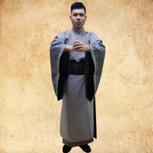 男士古装汉服三国文士布衣刘备戏服司马懿丞相舞台演出服装出租