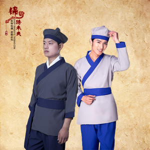 古装汉服小二平民路人村民百姓古代伙夫船夫伙计舞台演出服装出租