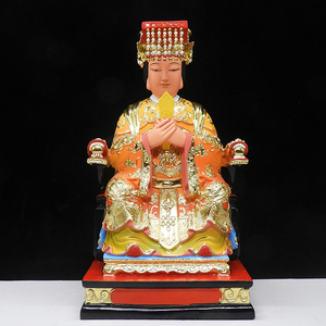 包邮西王母娘娘树脂彩绘神像12寸16寸瑶池圣母娘娘居家供奉摆件