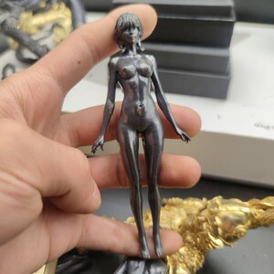 12厘米少女裸女体漂亮美女妹子手把件把玩纯铜实心做旧性感清纯17