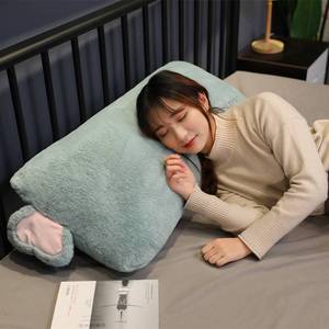 枕头女生睡觉舒适床头靠背枕网红款头枕床上可爱少女整头一个超大