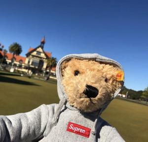 潮牌礼物 supreme 泰迪熊公仔玩偶小熊毛绒熊玩具布娃娃ins超火