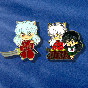 犬夜叉周边胸针日系可爱微微卡通情侣男女金属徽章书包别针配饰