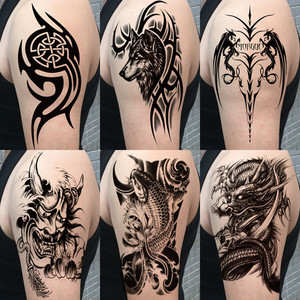 纹身贴女花臂半臂