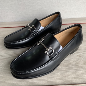 意大利费雷头层牛皮商务正装皮鞋乐福鞋全牛皮底缝制上线休闲男鞋