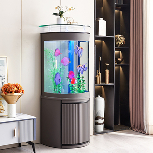 立式玻璃鱼缸落地客厅