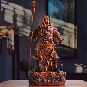 关公武财神摆件家用关二爷招财家居大刀关羽神像供奉客厅招财饰品