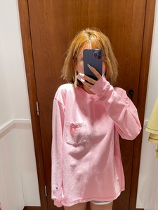 现货杜丘佳美日本代购冠军champion竹节棉马卡龙圆领长袖t恤男女