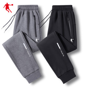 乔丹春秋季新款男士纯棉运动裤薄款休闲裤大码长裤子宽松直筒卫裤