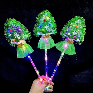 新款手持发光圣诞树魔法棒闪光星空球儿童玩具礼品网红摆摊小商品