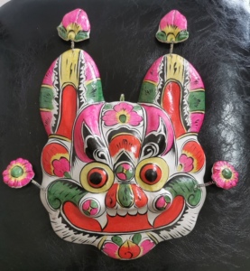 胡深世家 三号挂虎 陕西凤翔非遗手工彩绘泥塑商务及家居家装挂饰