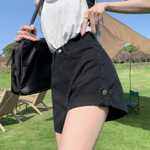 大码牛仔裤女热裤子短裤薄款夏胖mm潮显瘦加肥加200斤哈伦阔脚裤