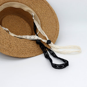 防风绳帽子专用蕾丝草帽固定神器遮阳帽帽带渔夫帽女长带子太阳帽