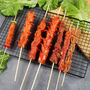 仿真烧烤串模型假食物烧烤铁板串串鸭肠鸭舌牛肉猪肉羊肉装饰道具