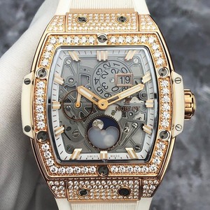 宇舶灵魂大爆炸酒桶系列18k玫瑰金原钻月相男士手表647.oe.2080