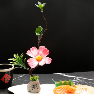 餐饮刺身摆盘装饰花草菜品点缀冷菜盘饰小摆件酒店明档创意装饰品