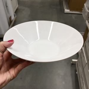 简洁流畅特殊造型直线型正品ikea宜家365  长石瓷深盘/碗金典款