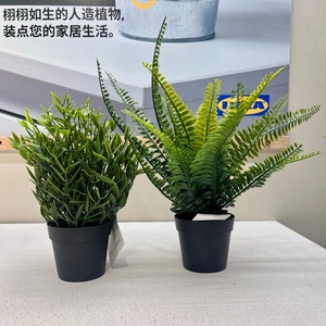 IKEA宜家正品菲卡人造盆栽植物仿真小盆景摆放绿植室内户外装饰