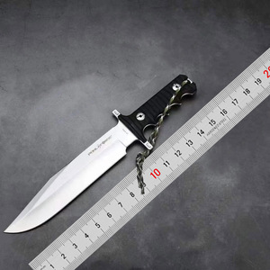 德国波尔武力魁北克一号户外荒野求生便携小刀防身刀高硬度水果刀