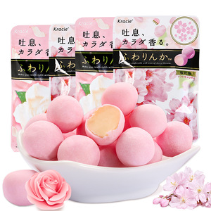 网红爆款零食 日本原装进口嘉娜宝kracie玫瑰香味香体糖32g