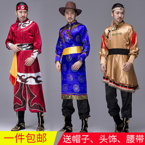 蒙古服装男蒙族成人藏族民族风筷子舞蹈服现代男士少数民族演出服
