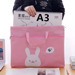 美术袋小学生手提袋8开补习袋手拎书袋文件袋卡通画画儿童8k包