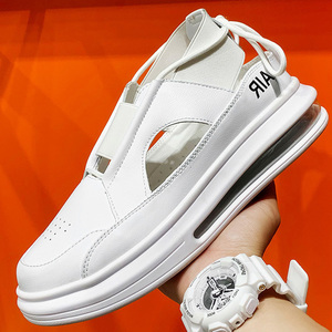 男士潮牌凉鞋夏季包头镂空气垫鞋厚底运动休闲皮凉鞋欧洲站凉拖鞋