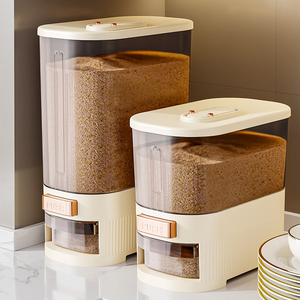 厨房专用米桶家用防虫防潮密封米箱抽拉式加大容量杂粮大米收纳盒